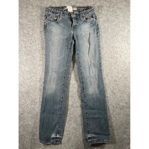 Gap Slim Fit Stretch Jeans Womens 0 Regular Blue Medium Wash Low Rise Denim